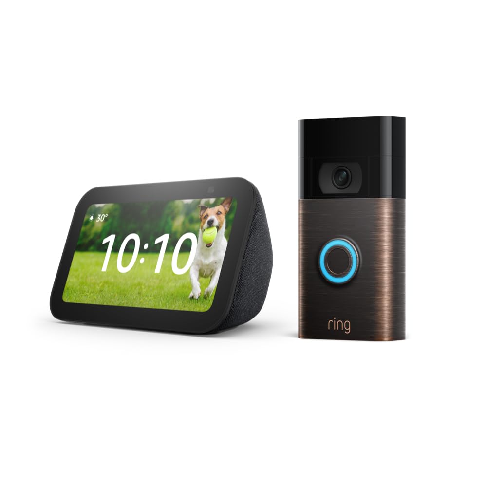 Ring Video Doorbell (Venetian Bronze) with Echo Show 5 (3rd Gen) Review: Enhance Your Home Security and Convenience