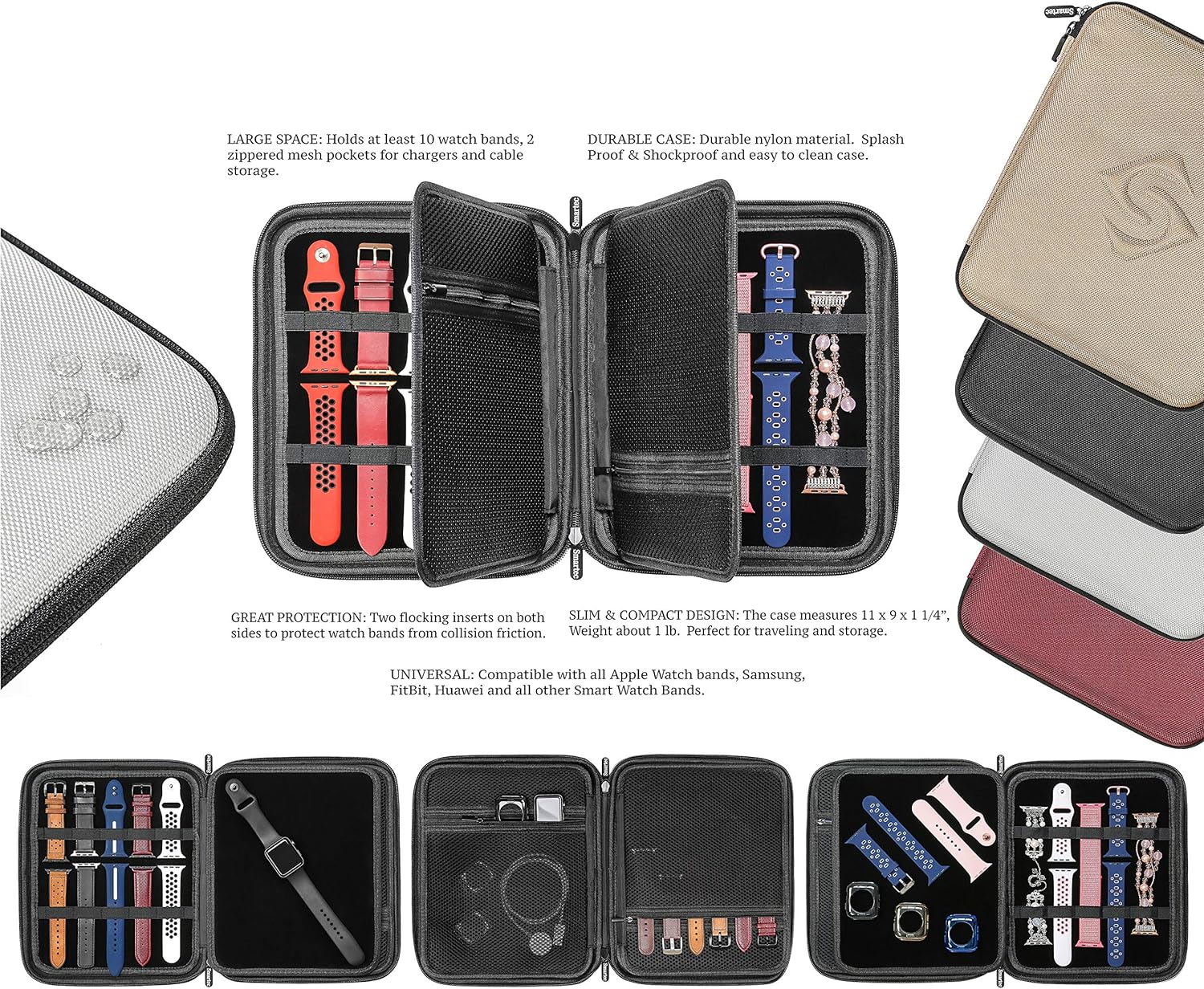 SMARTEC Smart Watch Bands & Accessories Travel/Storage Case: The Ultimate Solution for Organizing Your Watch Bands